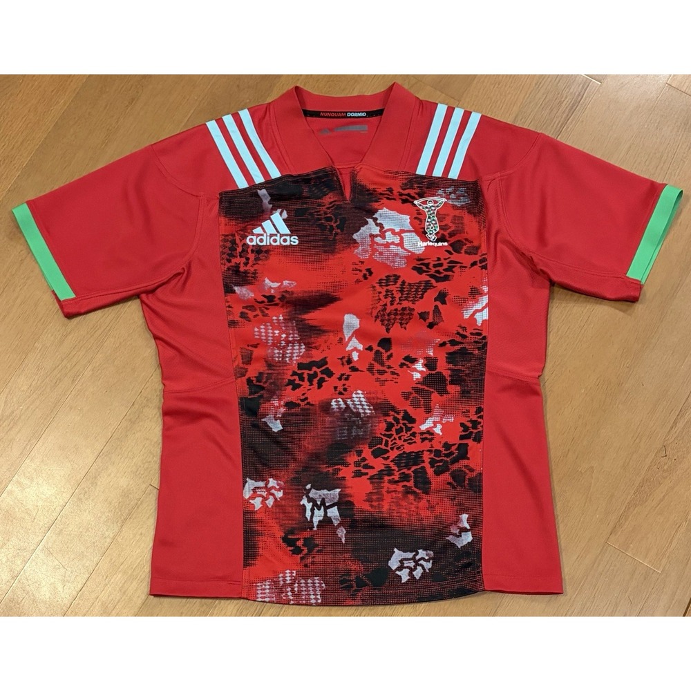 Adidas Harlequins Rugby Jersey XL Harlequin FC Twickenham Gallagher PREM EUC